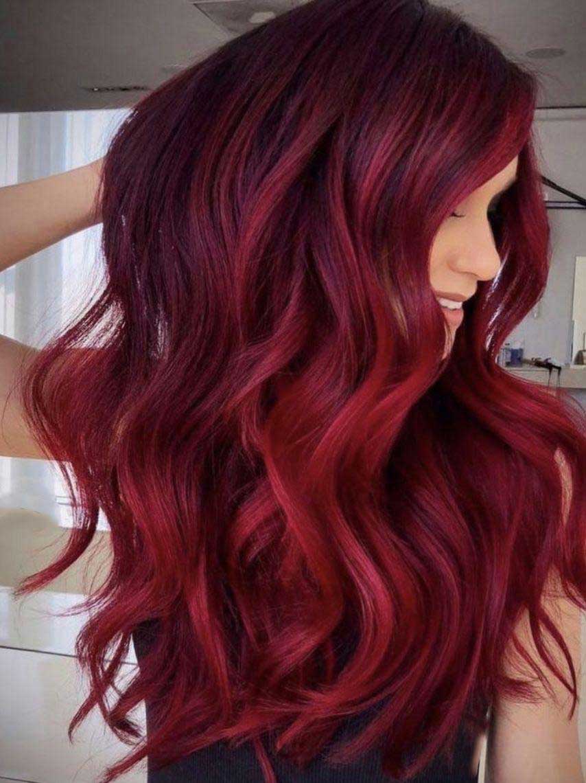 tóc màu đỏ rượu vang
