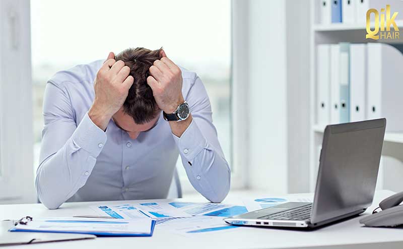căng thẳng quá mức gây rụng tóc