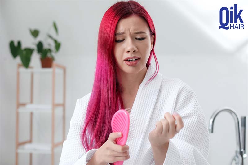 tóc nhuộm bị gãy rụng