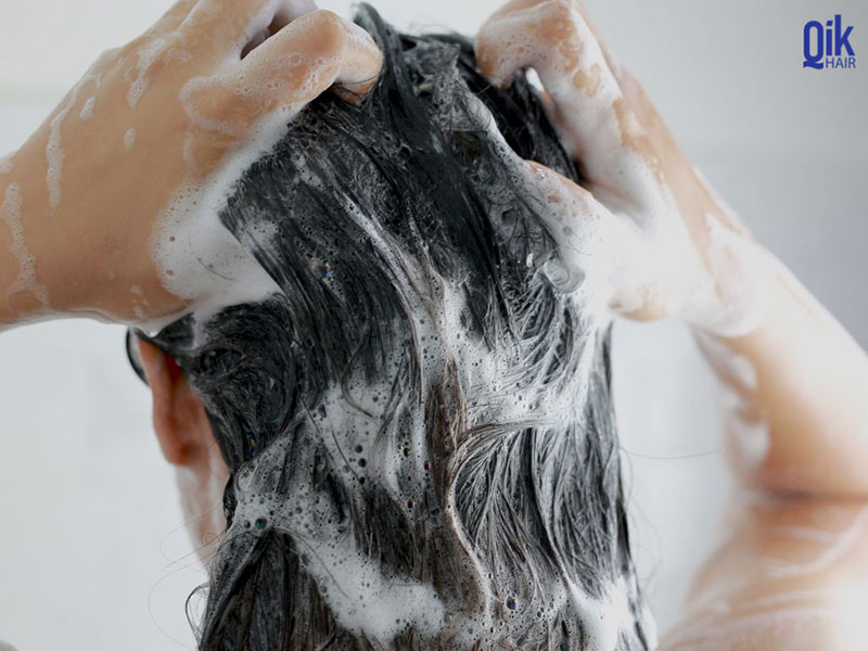 gội đầu 2-3 lần/ tuần khi duỗi tóc
