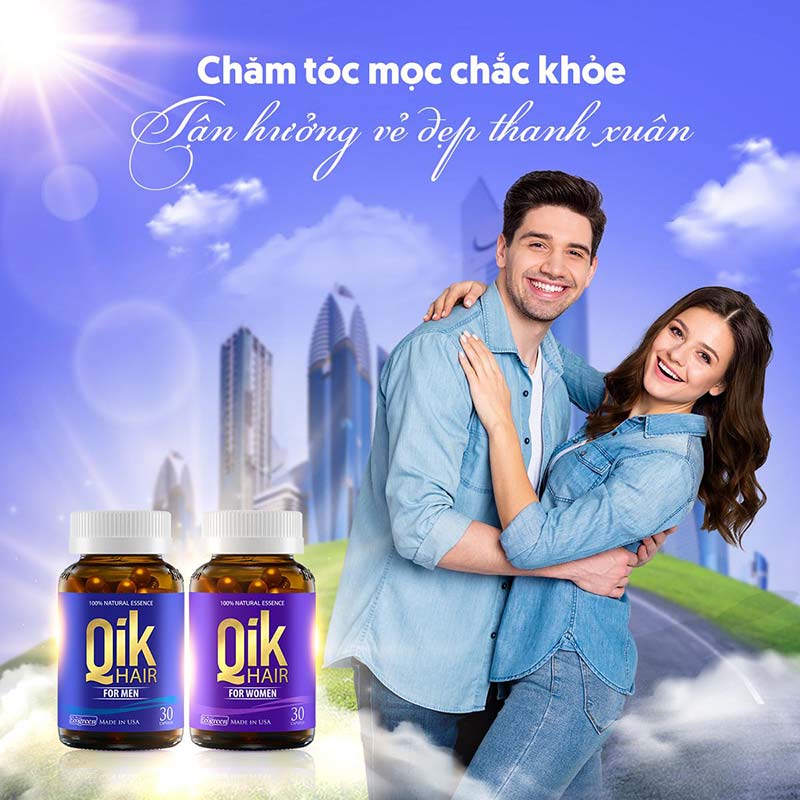 viên uống qik hair giúp nuôi dưỡng tóc