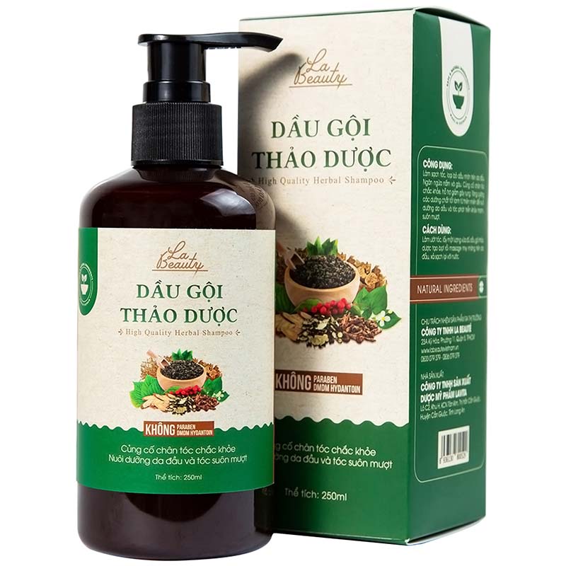 dầu gội thảo dược trị rụng tóc la beauty