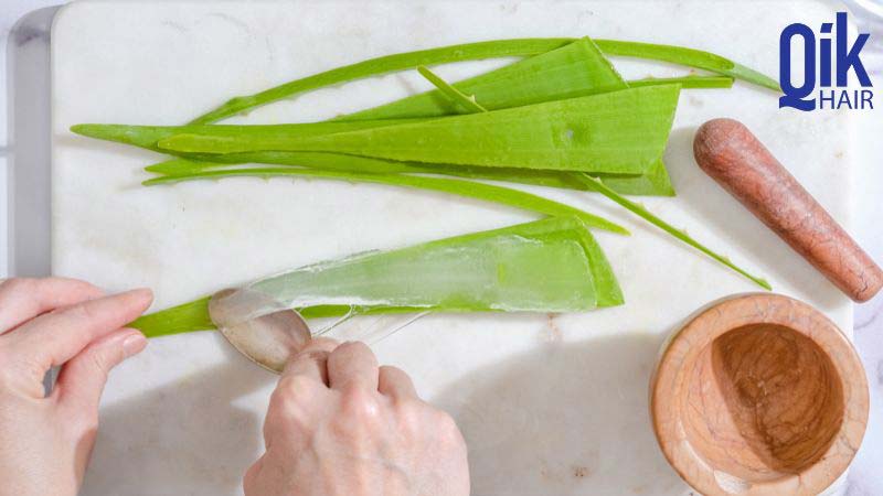 ủ tóc với dầu ô liu và nha đam