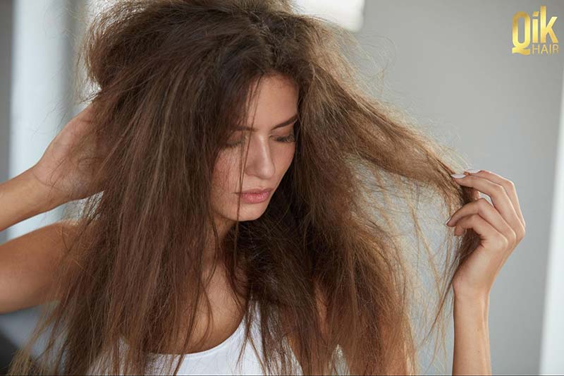 tóc khô xơ và gãy rụng