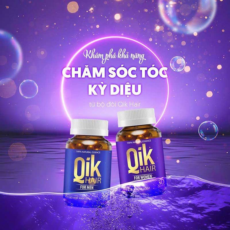 viên uống qik hair cho nam và nữ