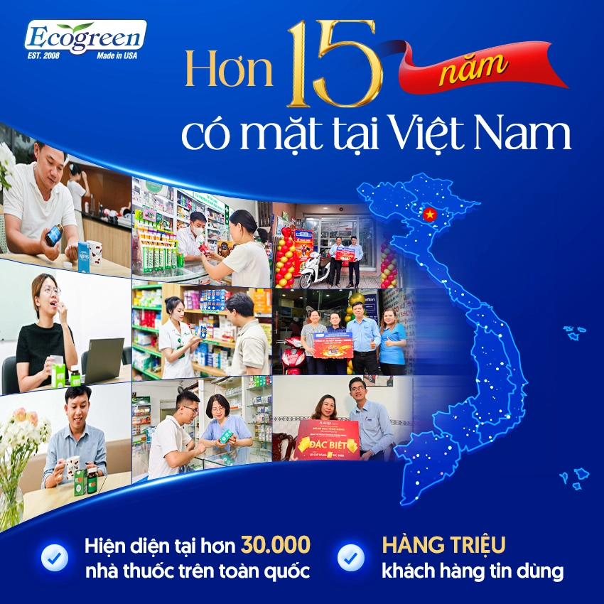15 năm có mặt tại việt nam
